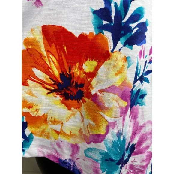 Alfred Dunner Knit Top Womens Size Petite Extra Large PXL Short Sleeve White NWT - Picture 9 of 11